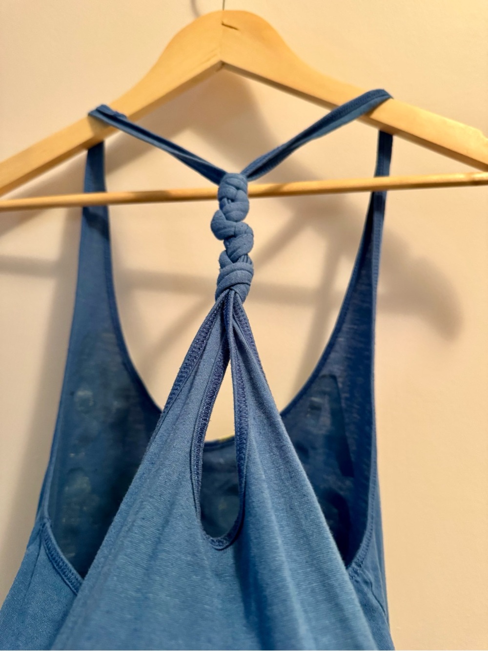 Abercrombie & Fitch Vintage Blue Graphic Racerback Braided Back Detail Size M - Picture 3 of 6